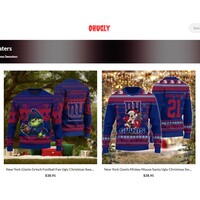 How to Style New York Giants Ugly Christmas Sweaters?