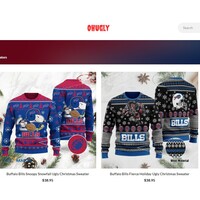 What materials are Buffalo Bills Ugly Christmas Sweaters typically made from? 